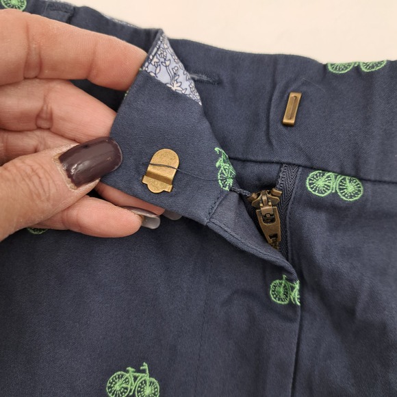 Cambridge Navy Blue Shorts Lime Embroidered Bicycles 12 - Picture 3 of 12